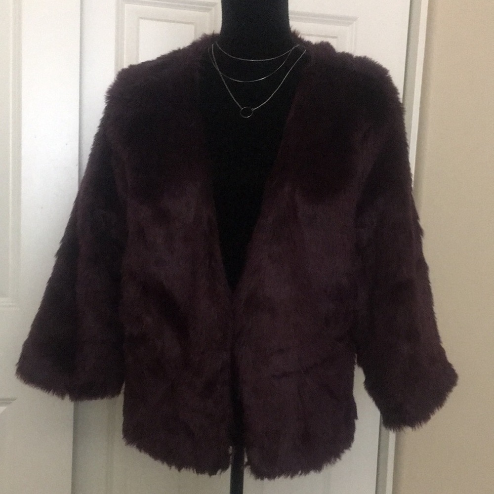 Just Added! Semi Cropped Faux Fur Jacket